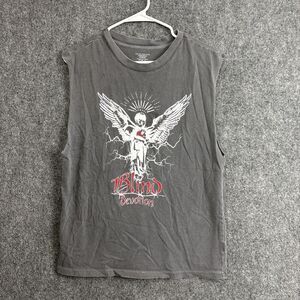 No Boundaries tank Tee Mens Size XS Gray Y2K Grunge Gothic Punk Urban Metal